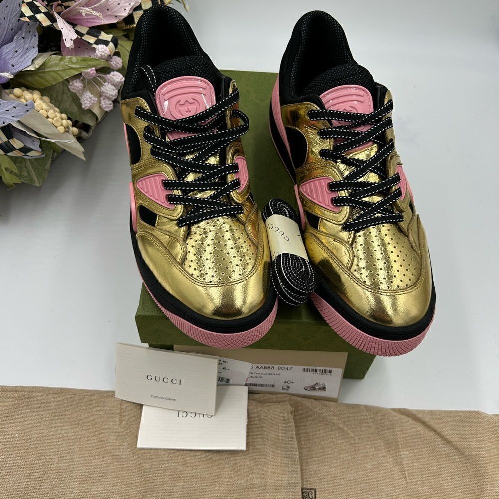 Women’s Gucci basket sneakers size 40.5 made in Italy - Picture 4 of 10